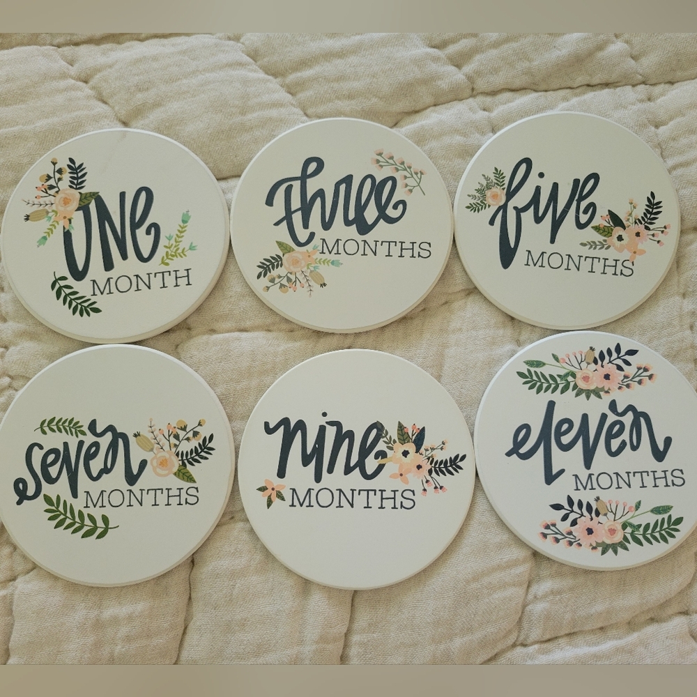 Floral Baby Milestone Discs